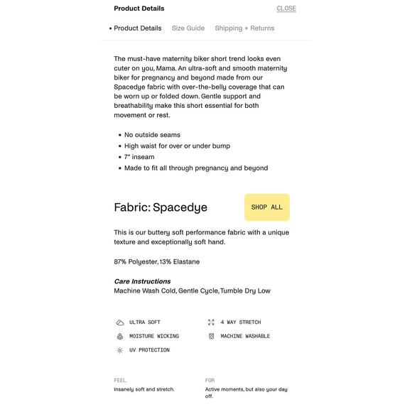 Beyond Yoga Maternity Spacedye Cruiser Maternity Biker Short, Gray, Size S, EUC - Picture 8 of 8